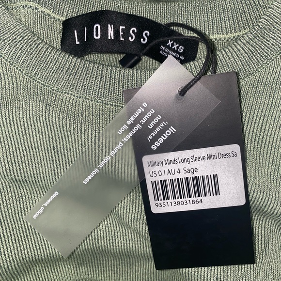 NWT Lioness Military Minds Cinch Mini Bodycon Dress XXS - Picture 4 of 4